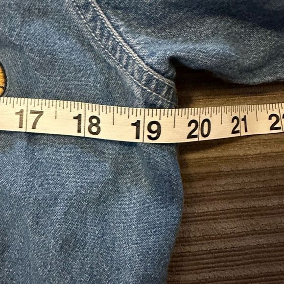 Vintage Disney store Mickey and Minnie chambray button up small - Picture 9 of 11